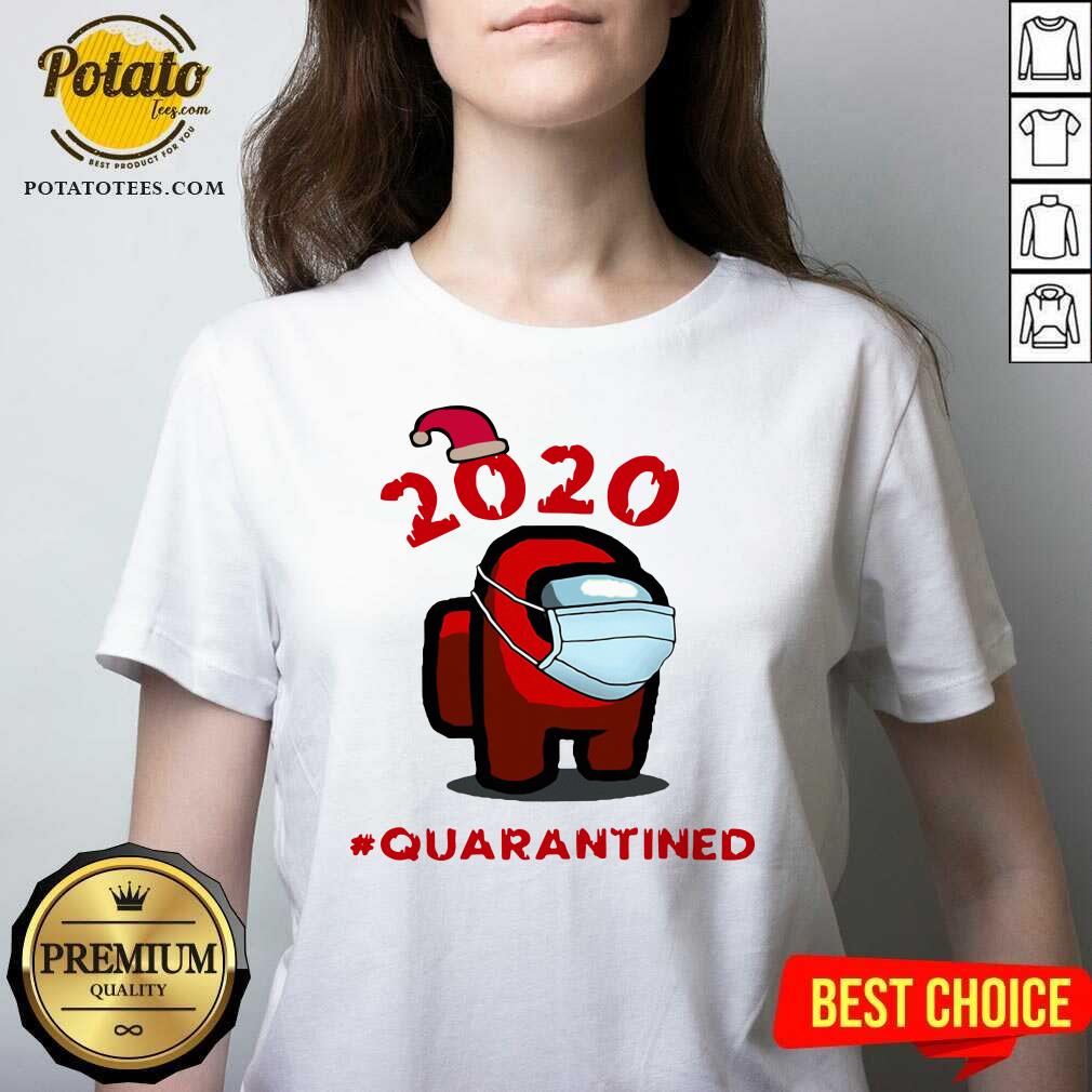 Awesome Among Us Face Mask Christmas #Quarantined T-Shirt - Image 2