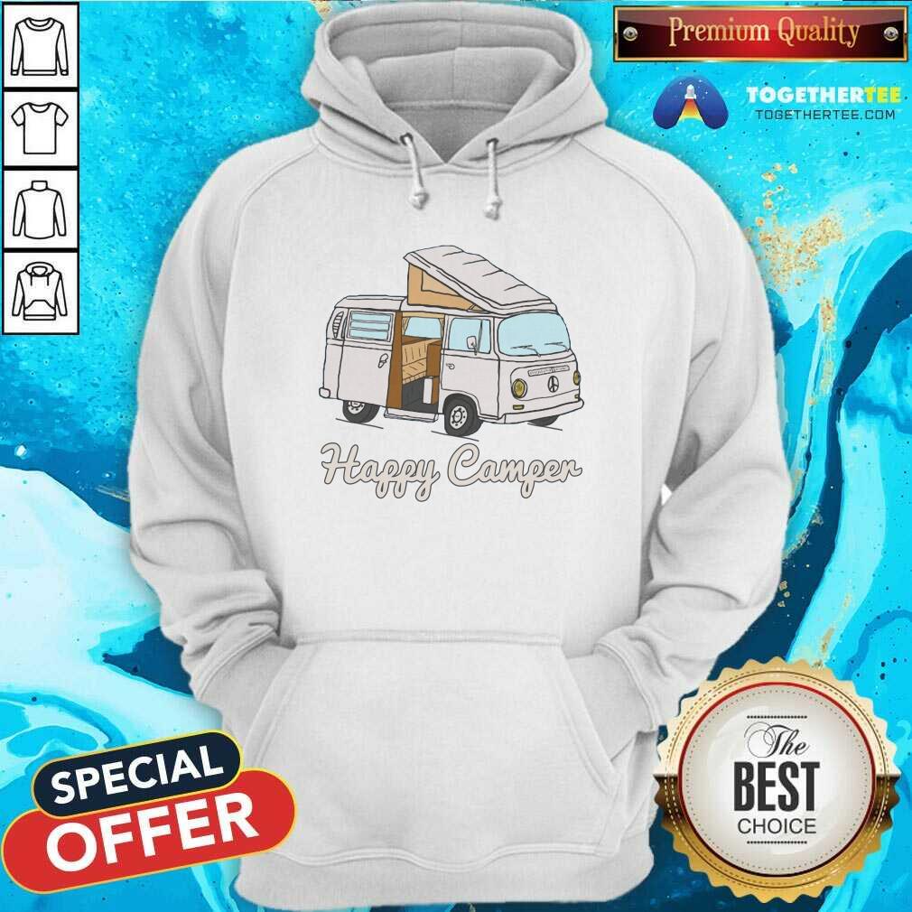 Beautiful Felpa Con Cappuccio Happy Camper Shirt - Image 5