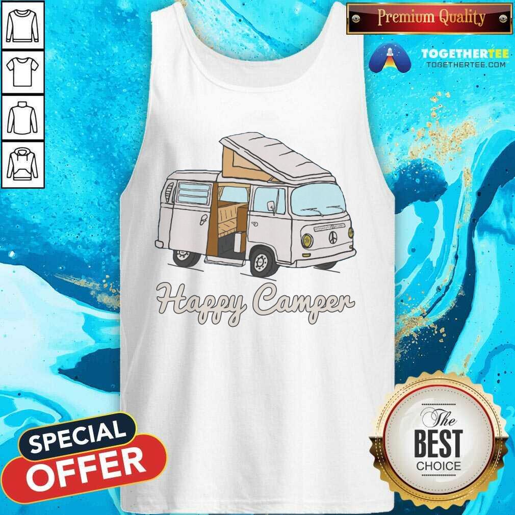 Beautiful Felpa Con Cappuccio Happy Camper Shirt - Image 4