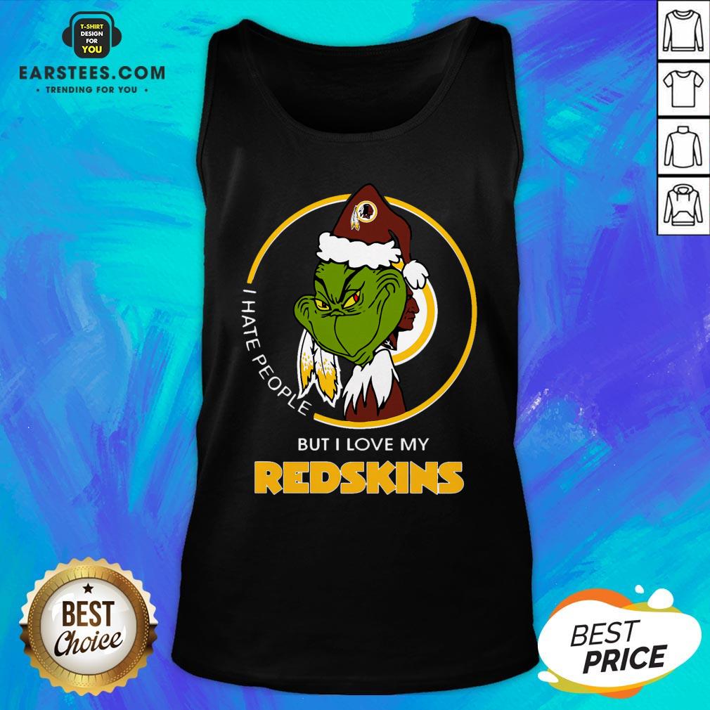 Awesome Grinch I Hate People But I Love My Redskins Shirt - Image 4