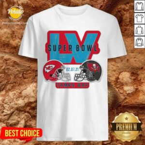 Nice Tampa Bay Buccaneers Vs Kansas City Chiefs Super Bowl LV 02 07 2021 Shirt