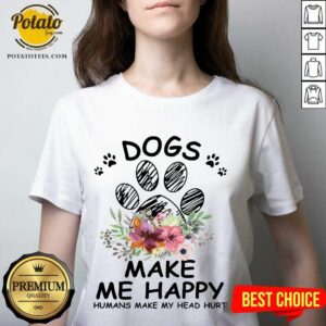 Alternative view of Official Sunfloral Dogs Make Me Happy Humans Make My Head Hurt 2021 Shirt