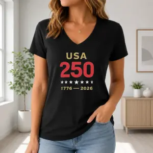 Alternative view of Official USA 250 1776 2026 Patriotic American Independence Anniversary Shirt