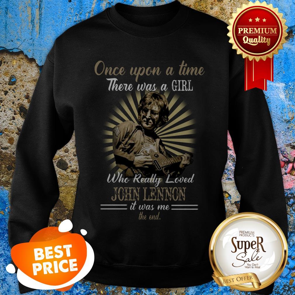 Nice Once Upon A TimeThere Was A Girl Who Really Loved John Lennon Shirt - Image 4
