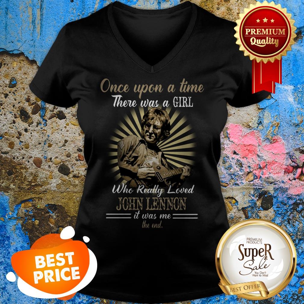 Nice Once Upon A TimeThere Was A Girl Who Really Loved John Lennon Shirt - Image 2