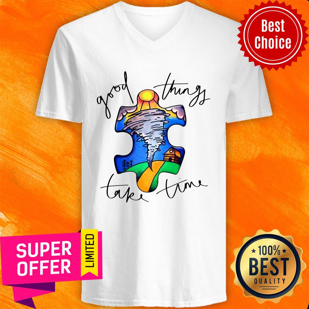 Top Autism Good Things Take Time Shirt - Image 4