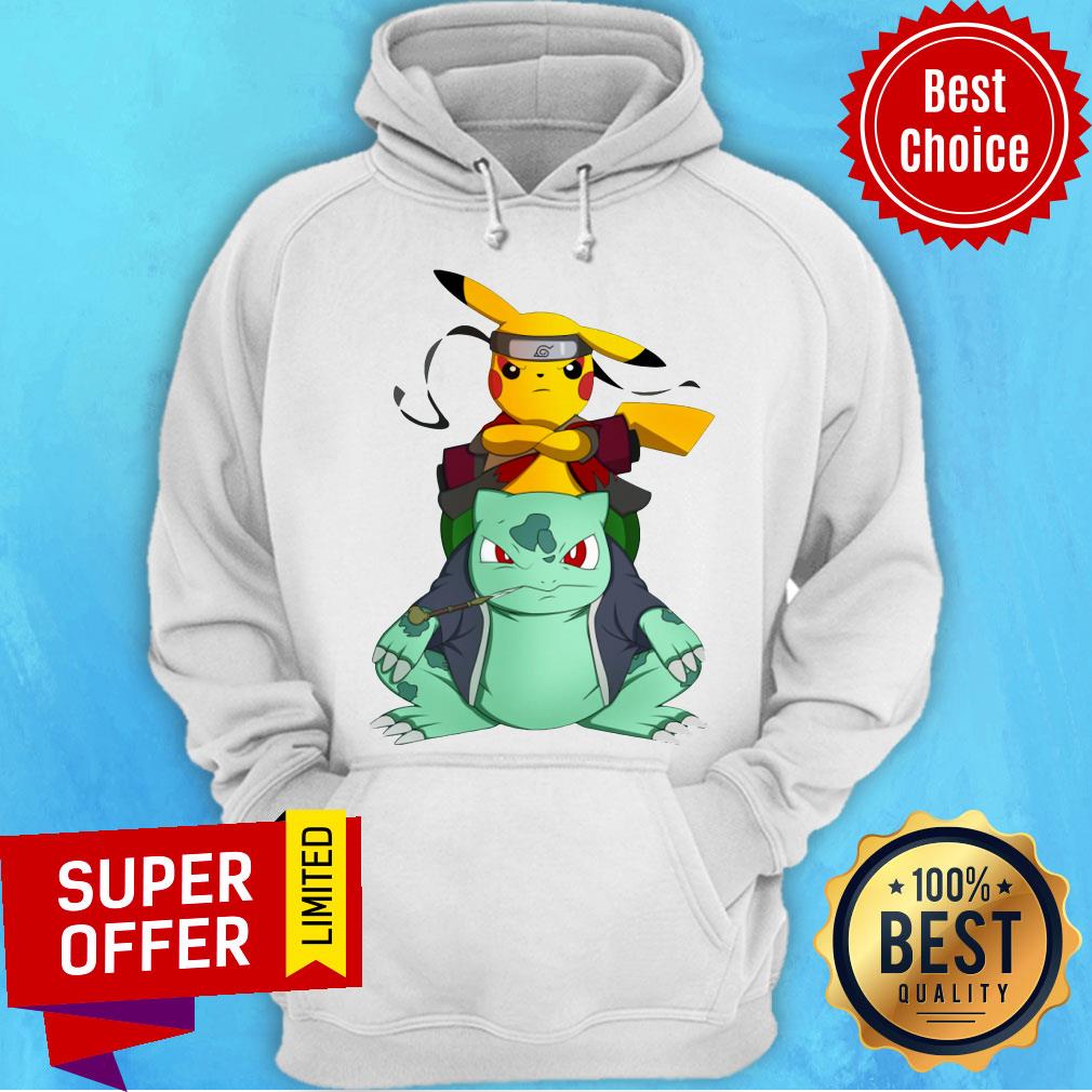Pokemon Pikachu And Bulbasaur Mashup Naruto Jiraiya Shirt - Image 3