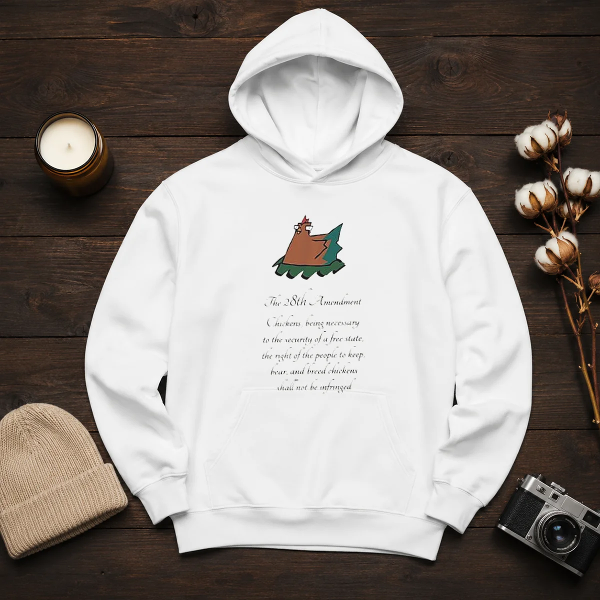 Original Chicken 28th Amendment Chickens Being Necessary To The Security Of A Free State Shirt - Image 6
