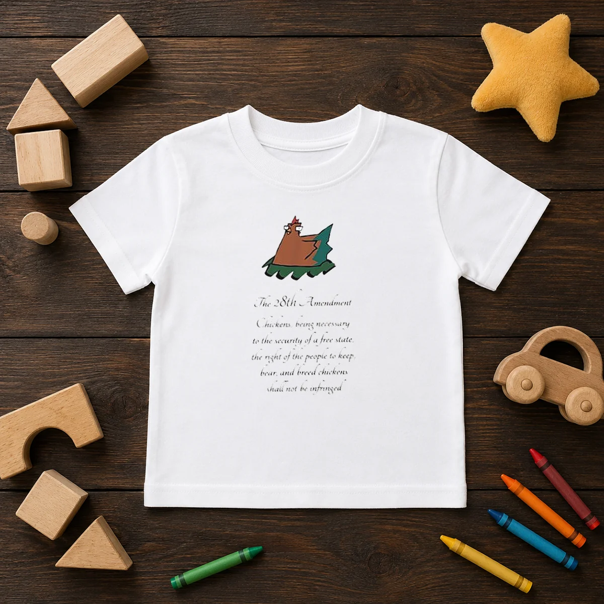 Original Chicken 28th Amendment Chickens Being Necessary To The Security Of A Free State Shirt - Image 9