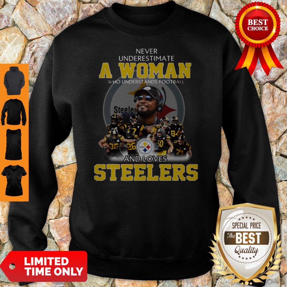 Never Underestimate A Woman Who Understands Football And Loves Steelers Shirt - Image 5