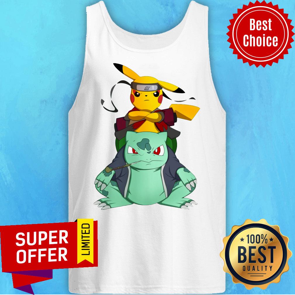 Pokemon Pikachu And Bulbasaur Mashup Naruto Jiraiya Shirt - Image 5