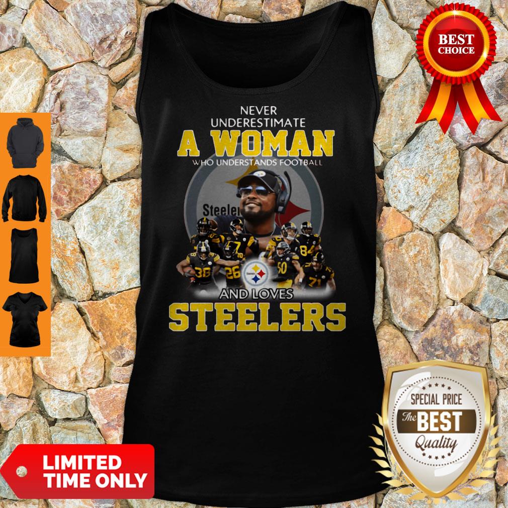 Never Underestimate A Woman Who Understands Football And Loves Steelers Shirt - Image 4