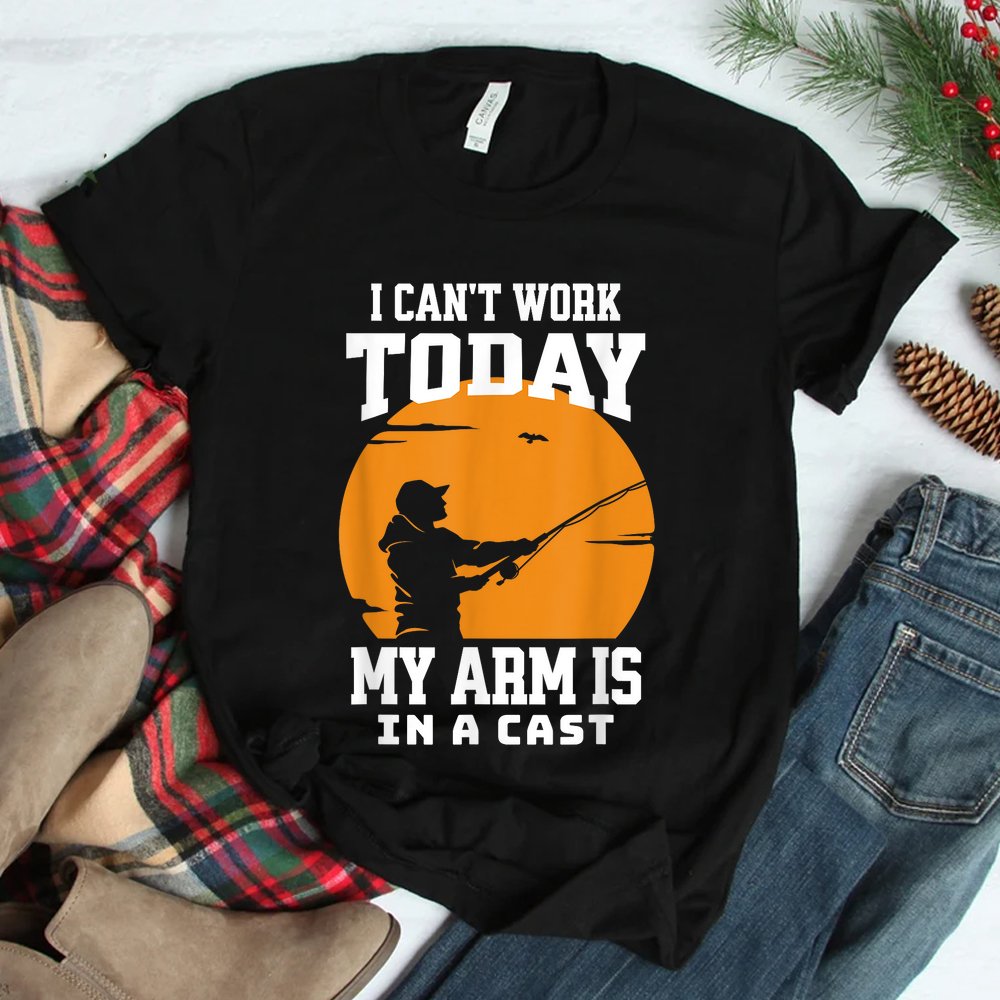 Fisherman Dad Cant Work Today Shirt