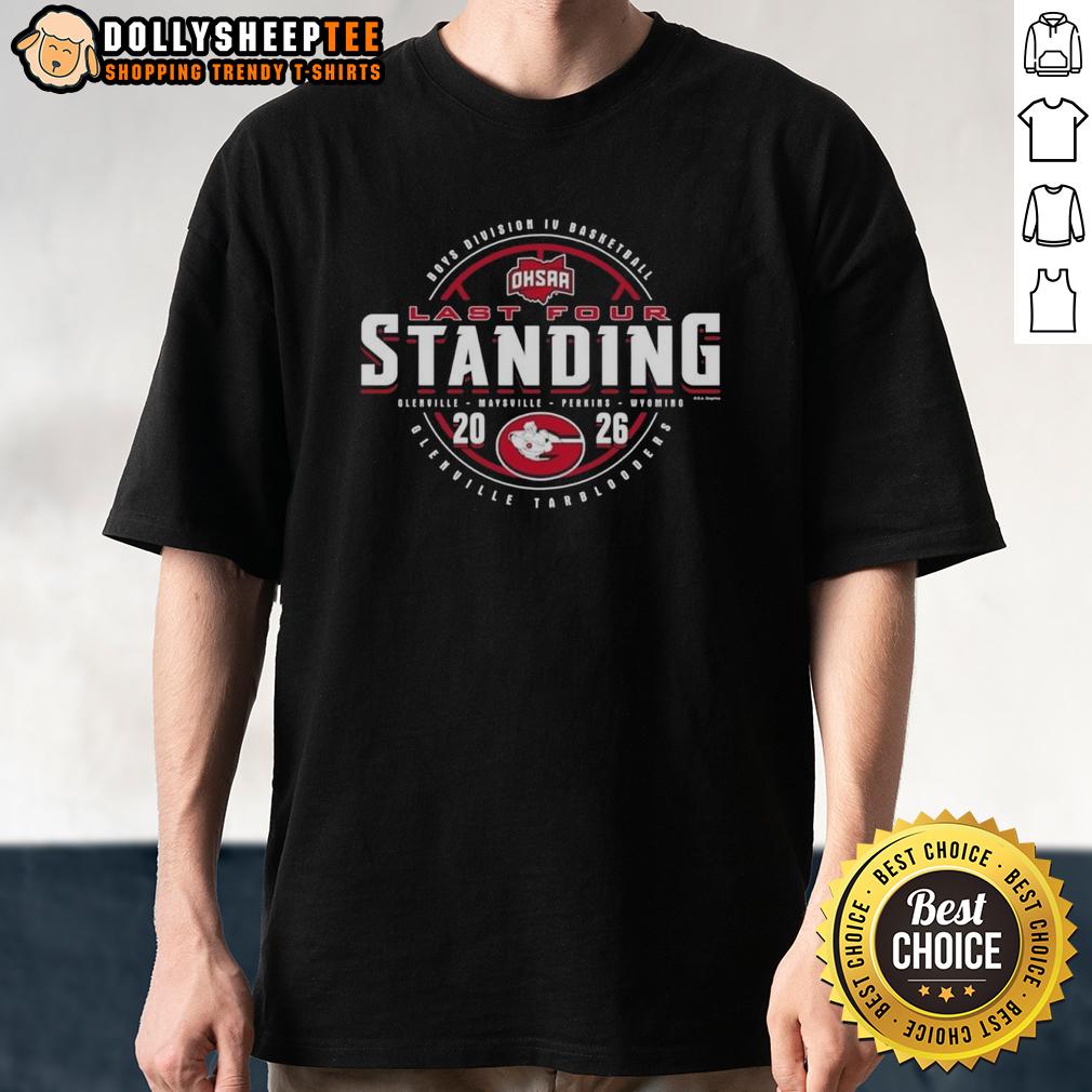 Awesome Glenville Tarblooders 2026 OHSAA Boys Basketball Division 4 Last Four Standing T-Shirt