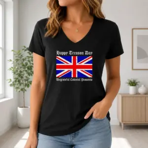 Alternative view of Funny Happy Treason Day Ungrateful Colonial Peasants 4th Of July Shirt