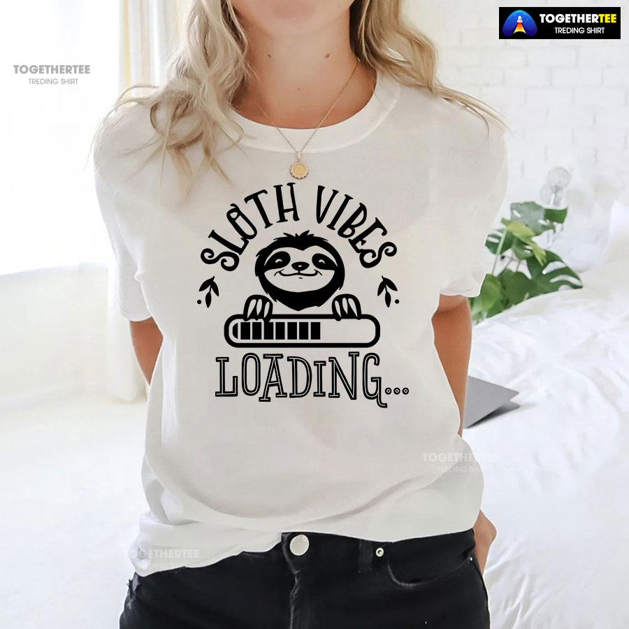 Sloth Vibes Loading T-Shirt - Image 3