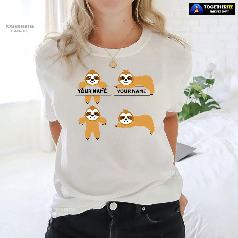 Customized Cute Baby Sloths T-Shirt - Image 3