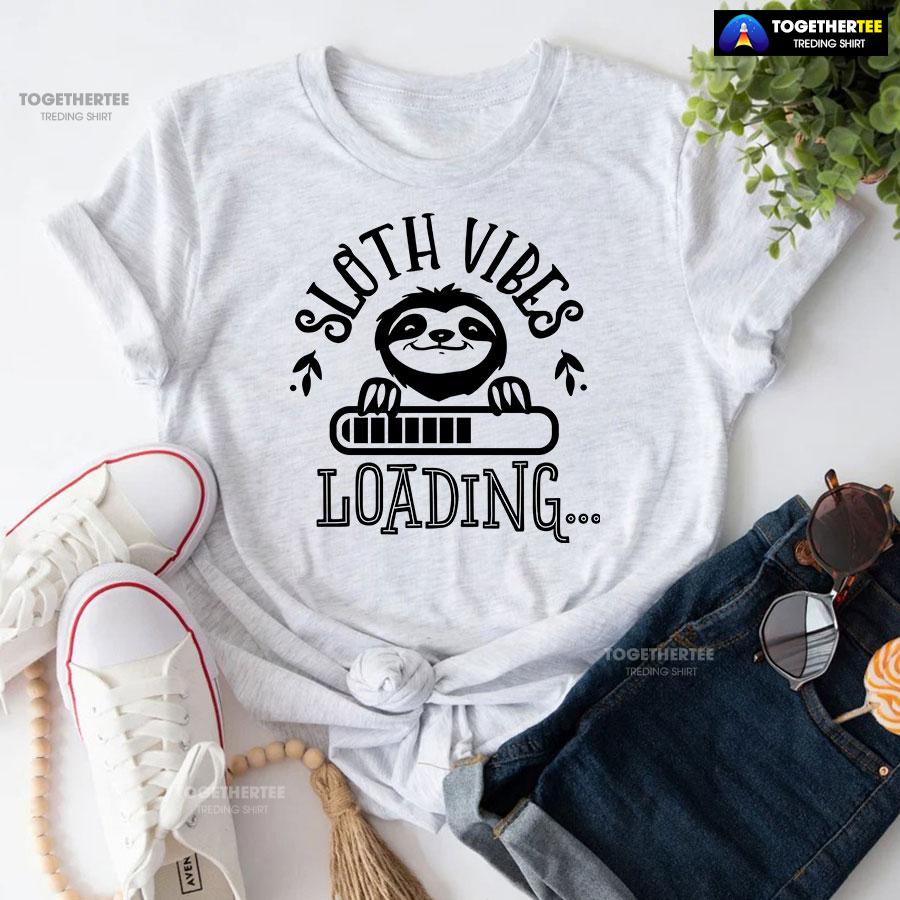 Sloth Vibes Loading T-Shirt - Image 4