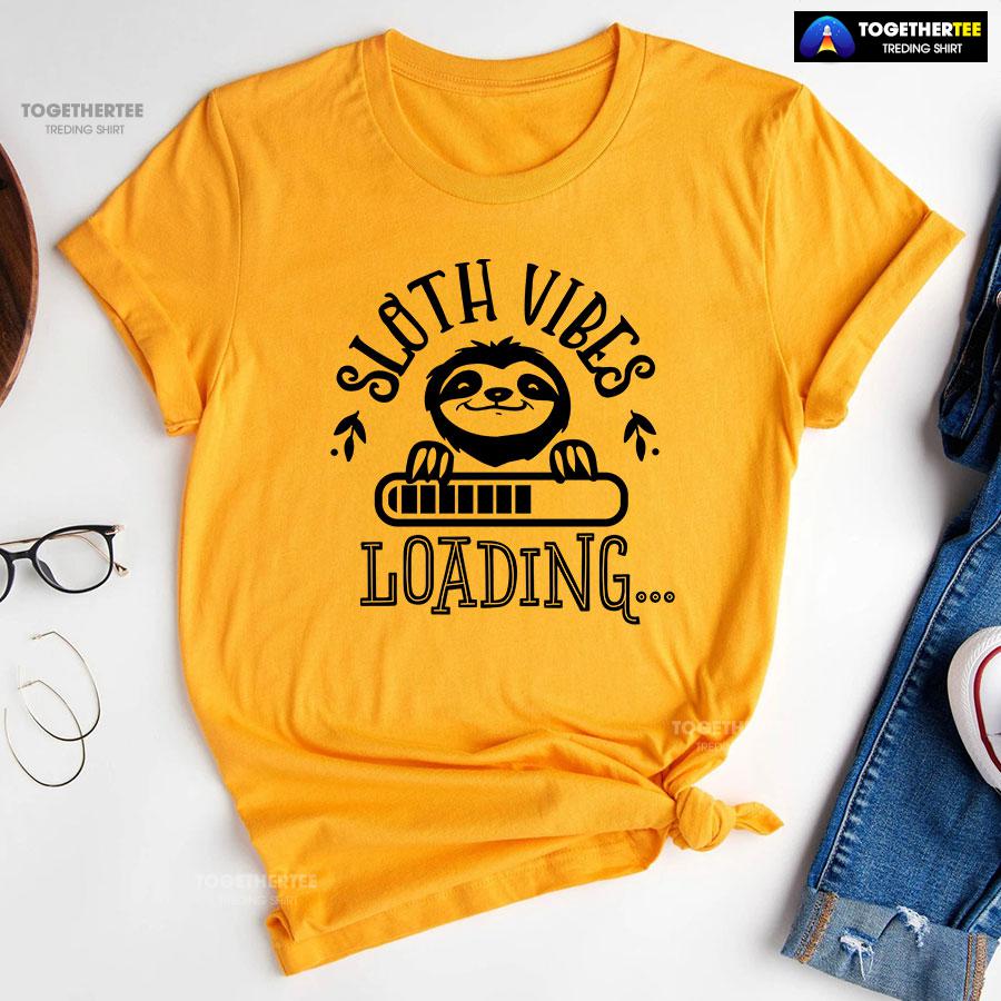 Sloth Vibes Loading T-Shirt - Image 10