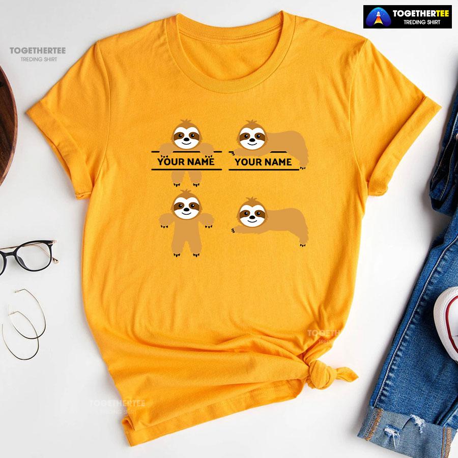 Customized Cute Baby Sloths T-Shirt - Image 10
