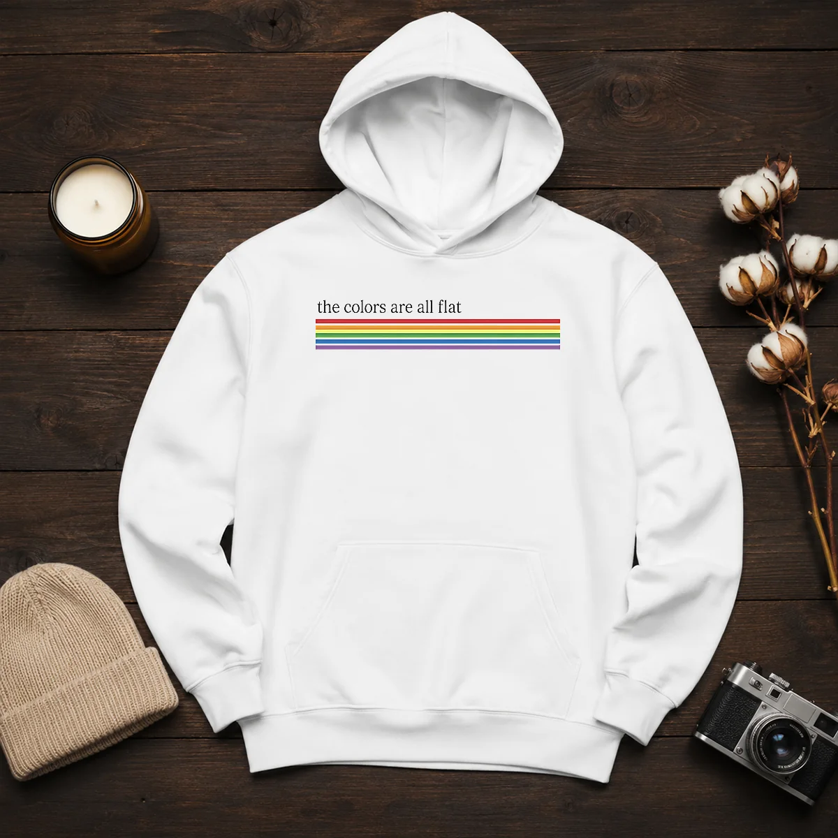 Original The Colors Are All Flat Rainbow Pride LGBTQ Pride Shirt - Image 6