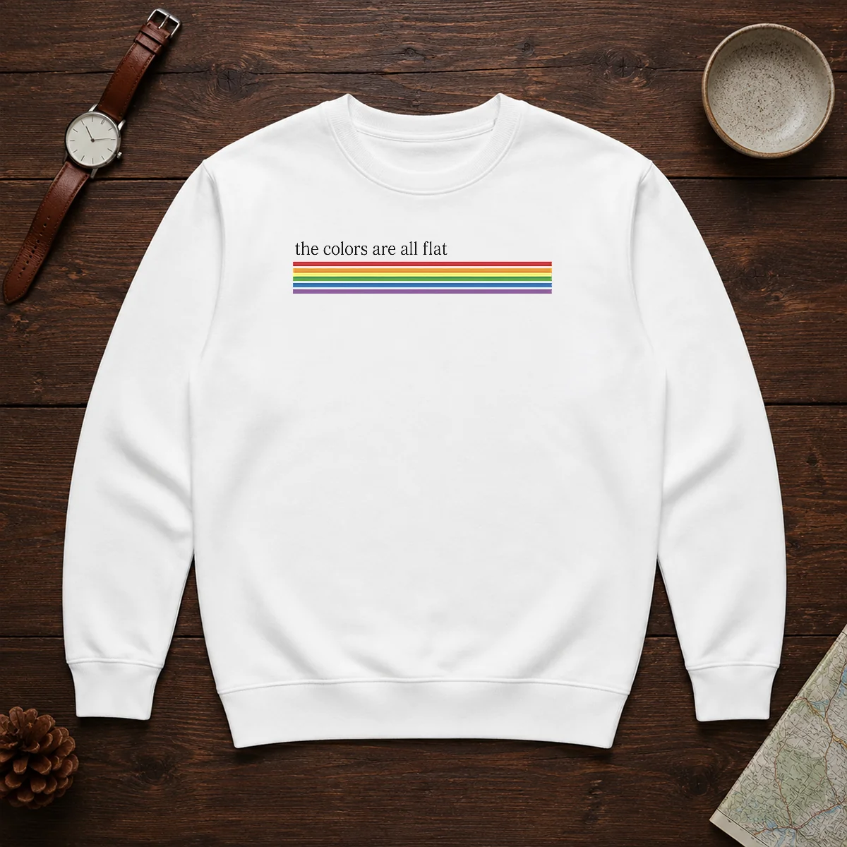 Original The Colors Are All Flat Rainbow Pride LGBTQ Pride Shirt - Image 7