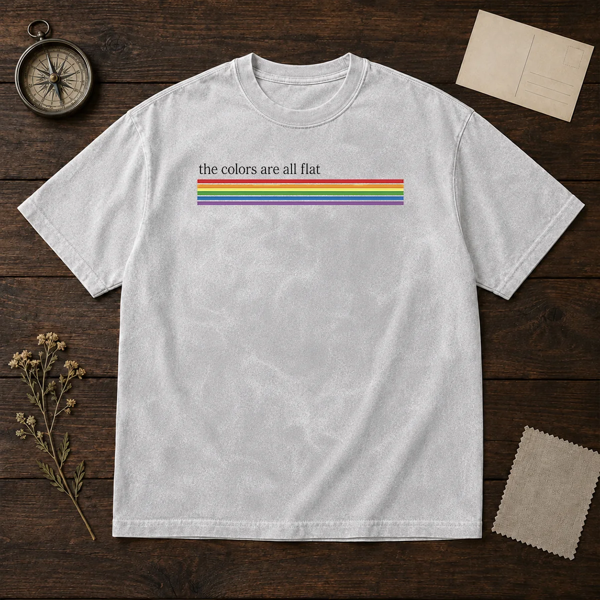 Original The Colors Are All Flat Rainbow Pride LGBTQ Pride Shirt - Image 8