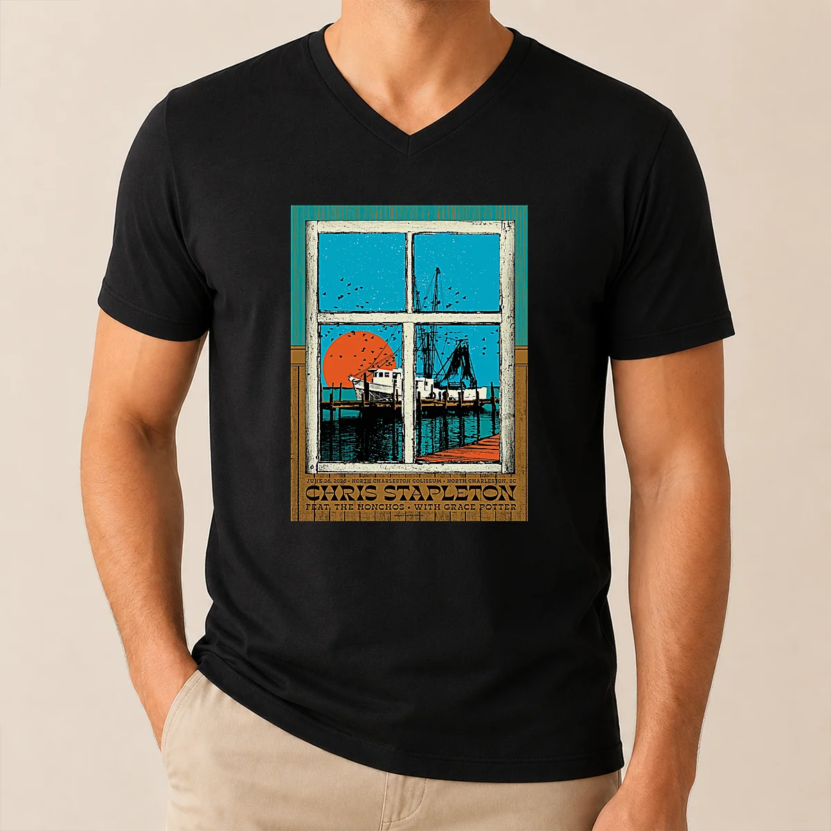 Premium Chris Stapleton At North Charleston Coliseum On June 26 2026 Poster Shirt - Image 2