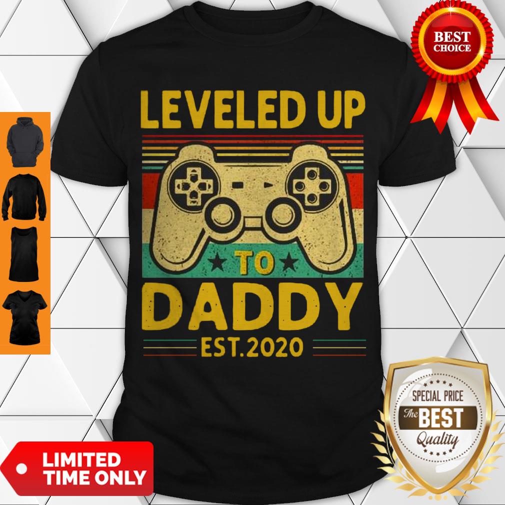 Official Leveled Up To Daddy Est 2020 Vintage Shirt