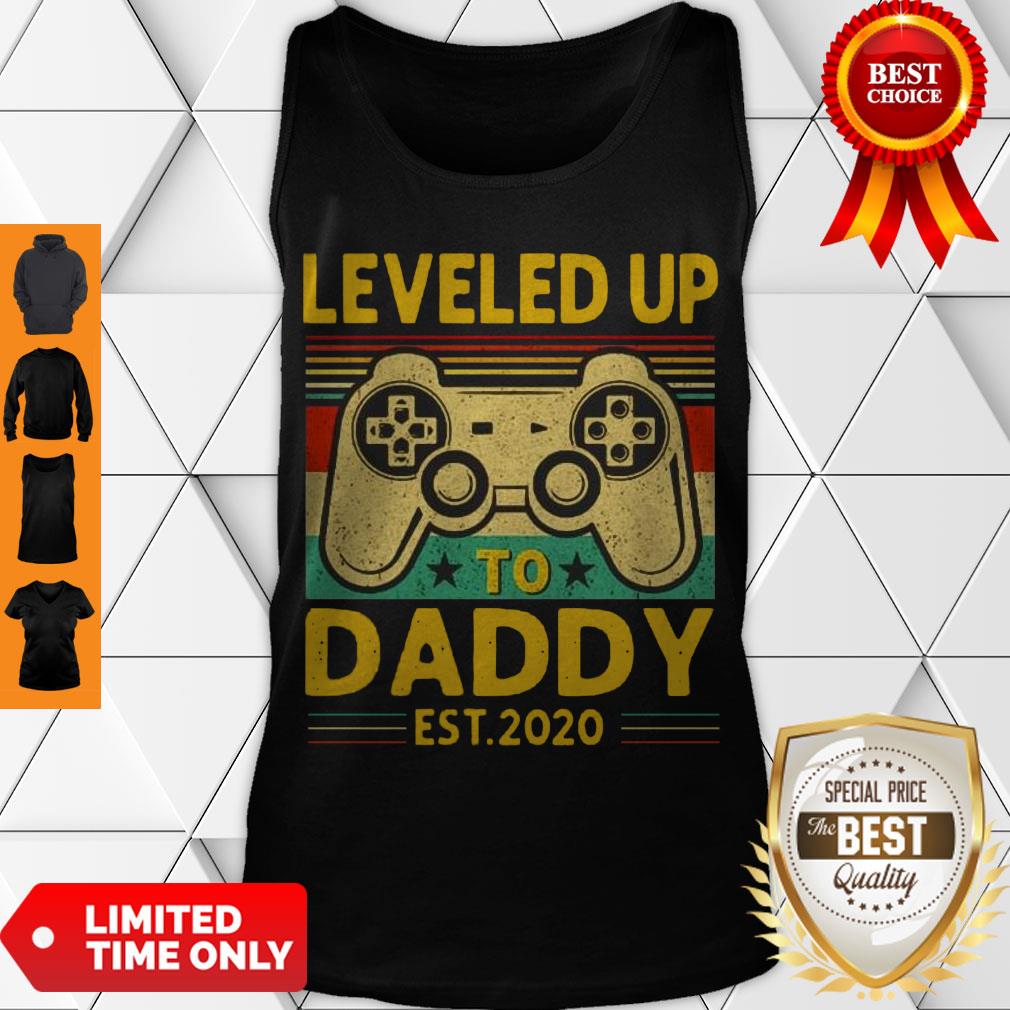 Official Leveled Up To Daddy Est 2020 Vintage Shirt - Image 3