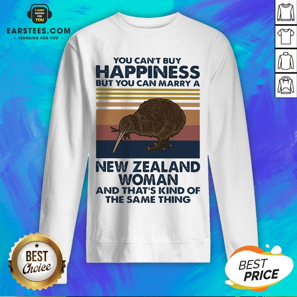 Nice Kiwi Bird You Can’t Buy Happiness But You Can Marry A New Zealand Woman Vintage Retro Shirt - Image 5