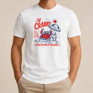 Top If Crabby Please Return To The Beach Funny Crab Summer Shirt