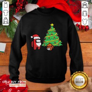 Alternative view of Pretty Among Us Hat Santa And Tree Pine Merry Christmas Shirt