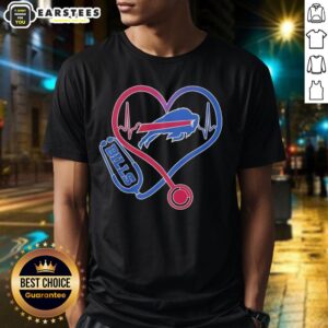 Good Nurse Heartbeat X Buffalo Bills Logo T-Shirt