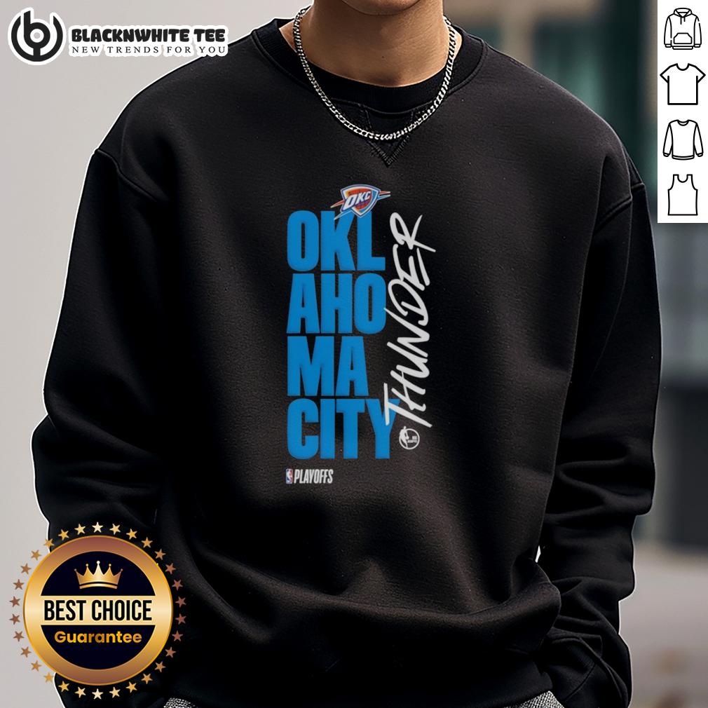 Nice Oklahoma City Thunder Playoff Basketball Logo T-Shirt - Image 5