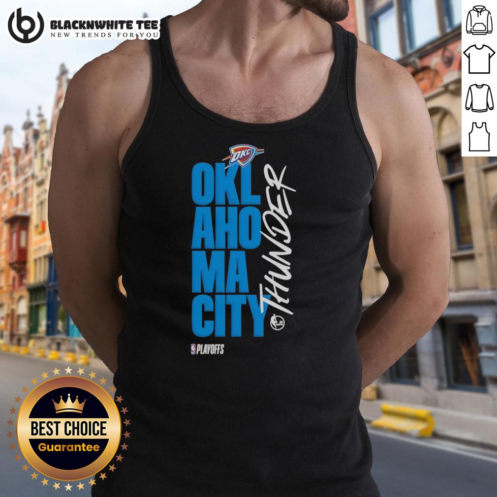Nice Oklahoma City Thunder Playoff Basketball Logo T-Shirt - Image 4
