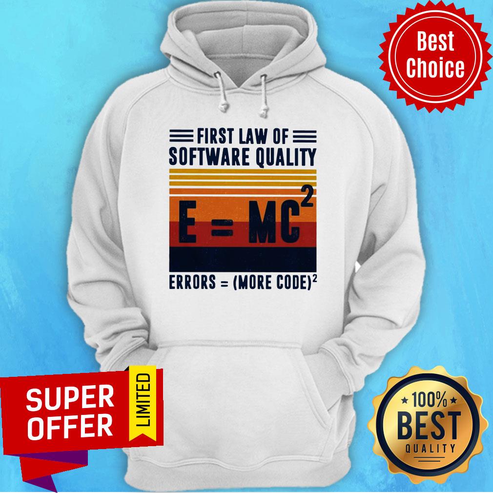 First Law Of Software Quality Errors More Code Vintage Shirt - Image 2