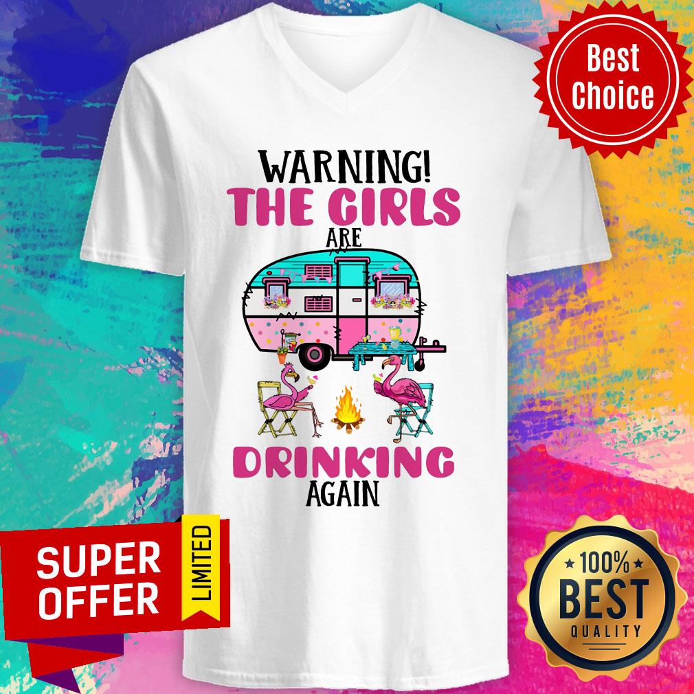 Flamigo Warning The Girls Are Drinking Again Camping Shirt - Image 5