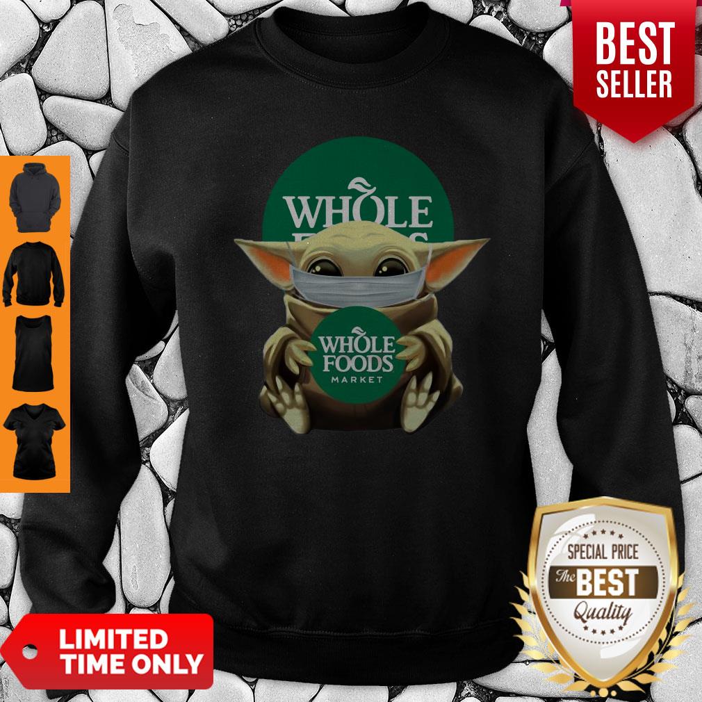 Awesome Baby Yoda Mask Hug Whole Foods Market Shirt - Image 4