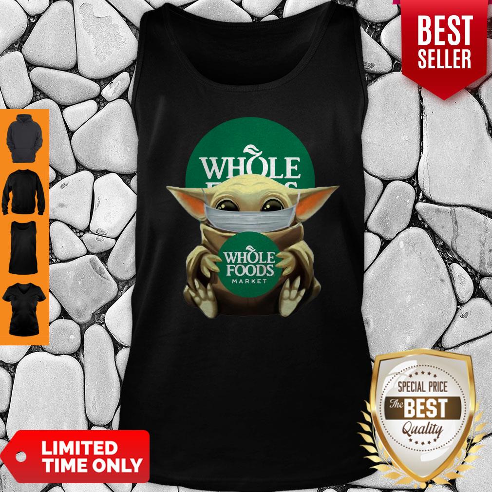 Awesome Baby Yoda Mask Hug Whole Foods Market Shirt - Image 3