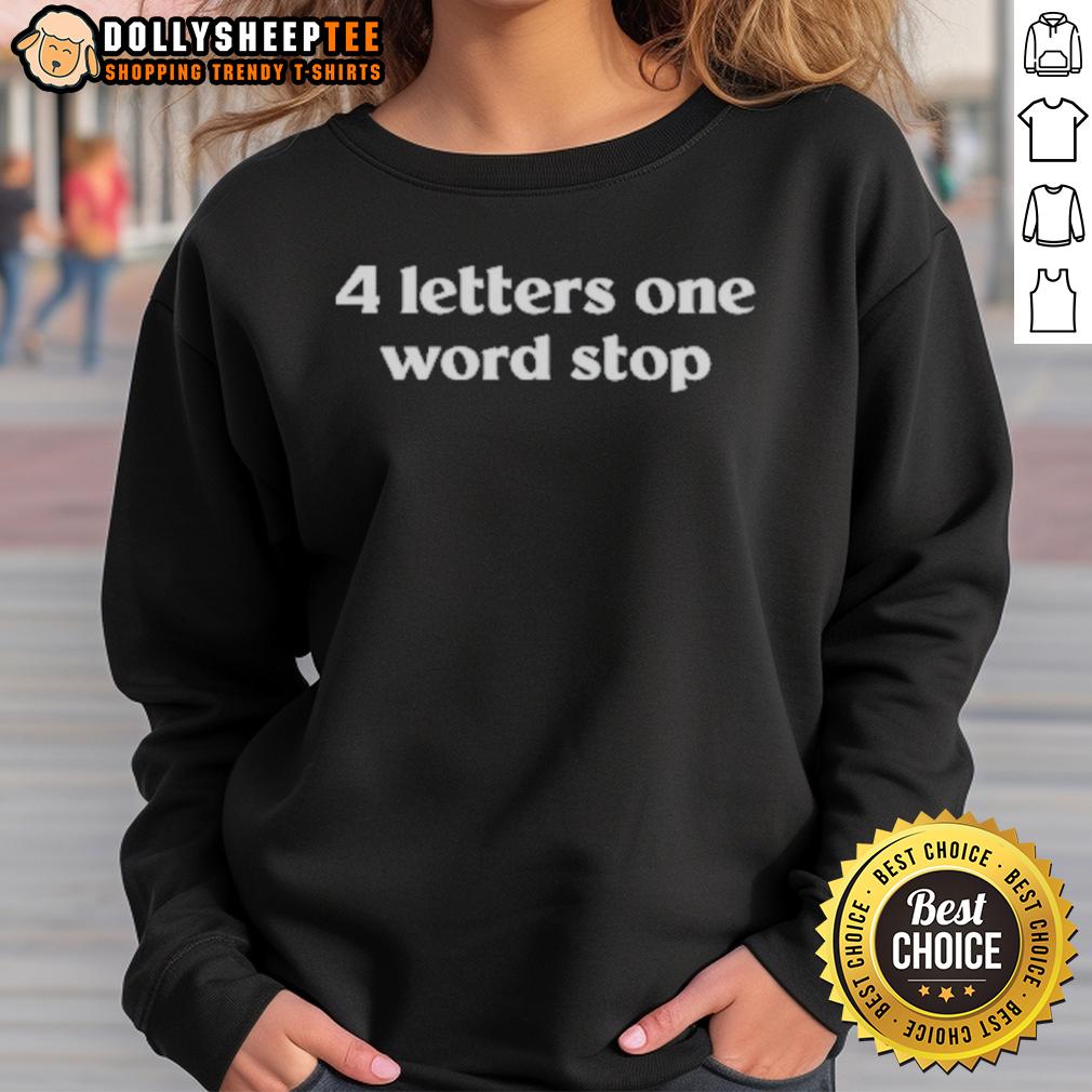 Original Shoosh Movement 4 Letter One Word Stop T-Shirt - Image 4
