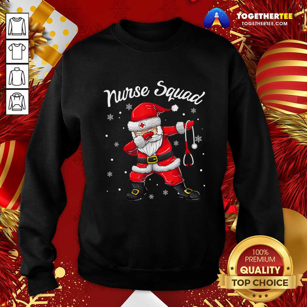 Awesome Dabbing Santa Scrubs Nurse Squad Shirt - Image 4