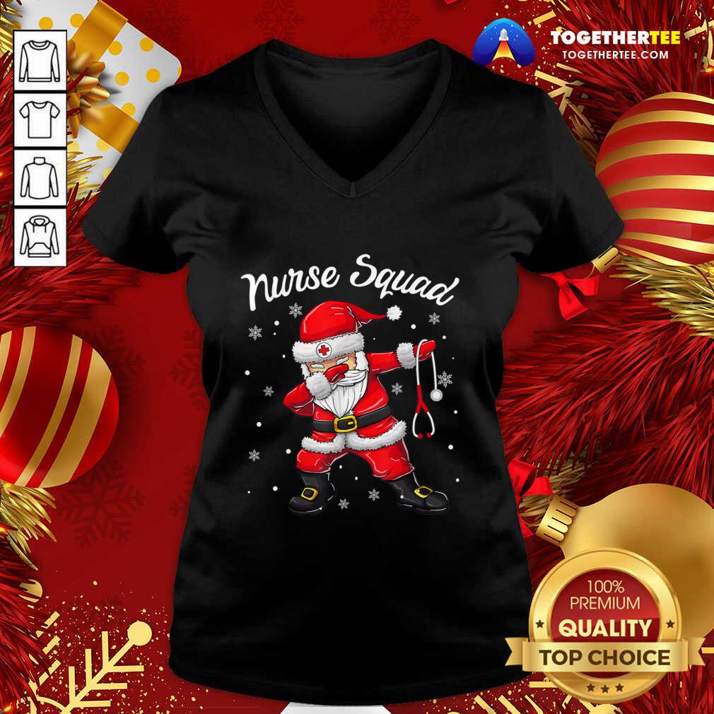 Awesome Dabbing Santa Scrubs Nurse Squad Shirt - Image 2
