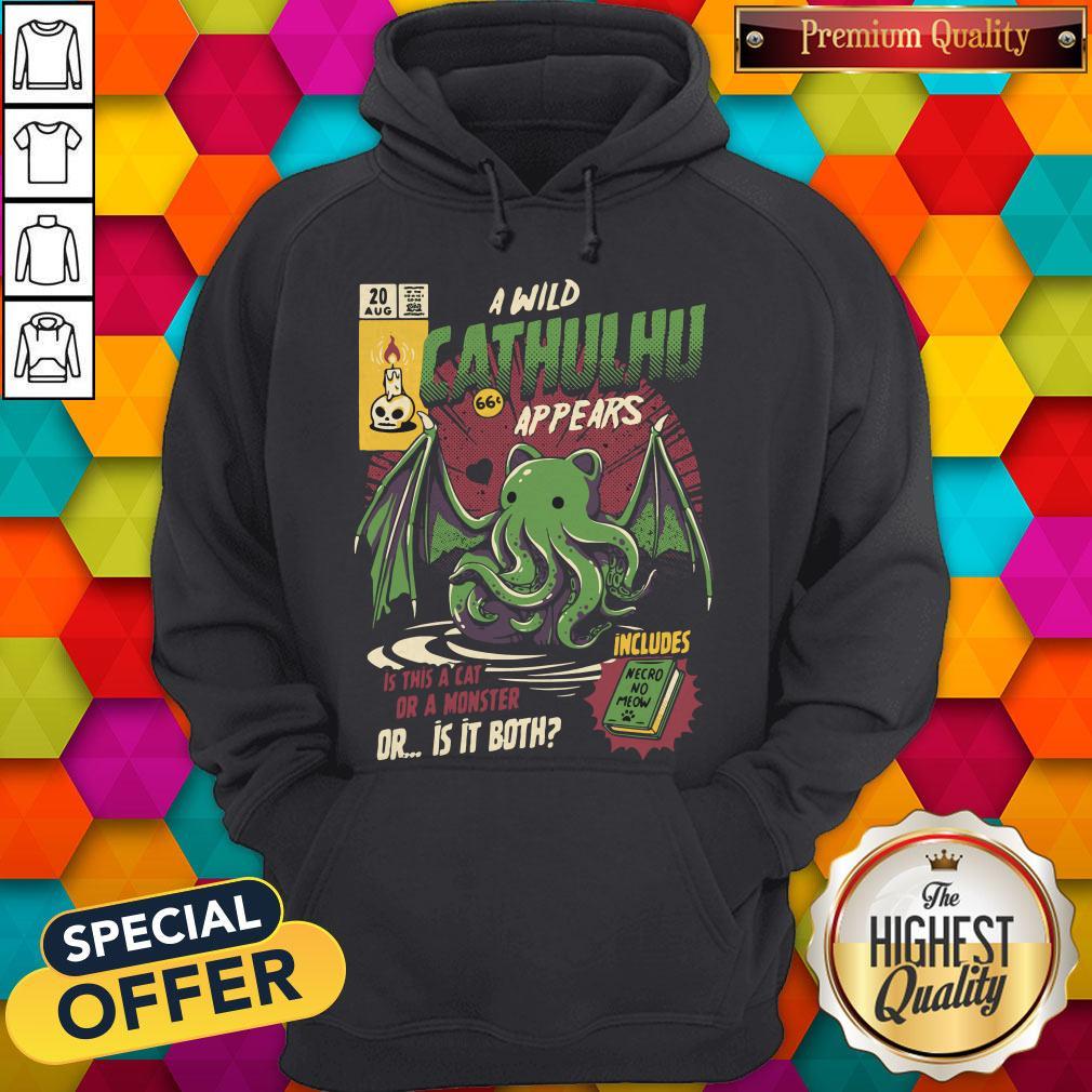A Wild Cthulhu Appears Is This A Cat Or A Monster Or Both Shirt - Image 4