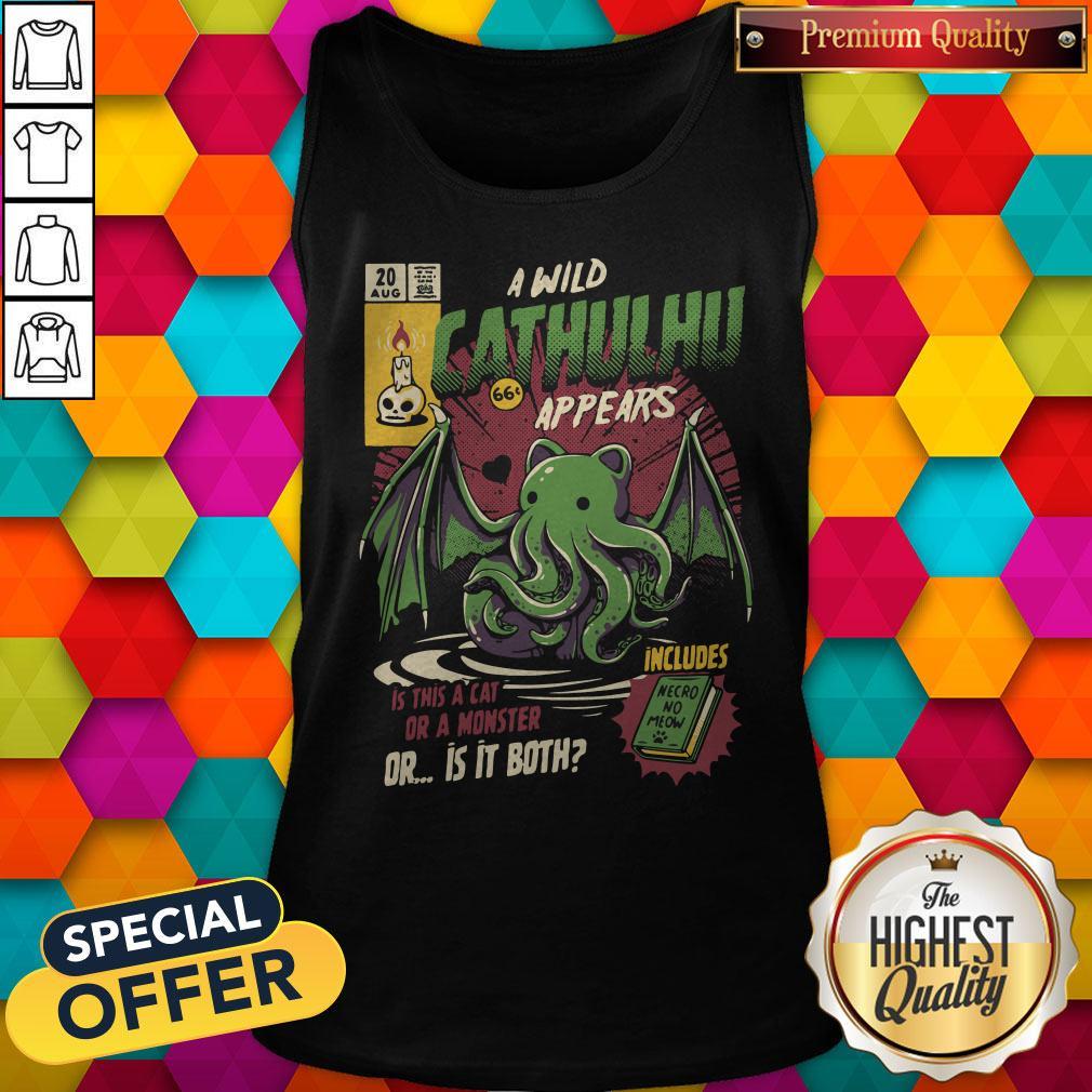 A Wild Cthulhu Appears Is This A Cat Or A Monster Or Both Shirt - Image 2
