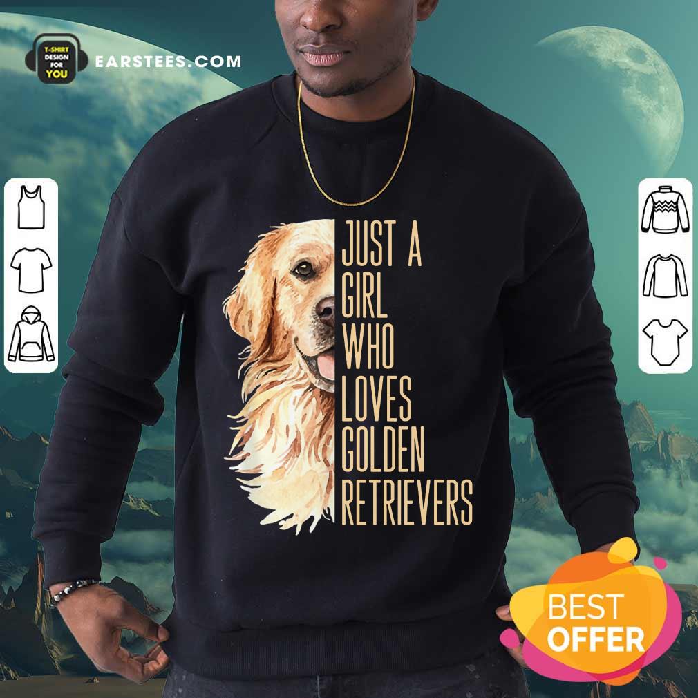 Top Just A Girl Who Loves Golden Retriever Shirt - Image 3