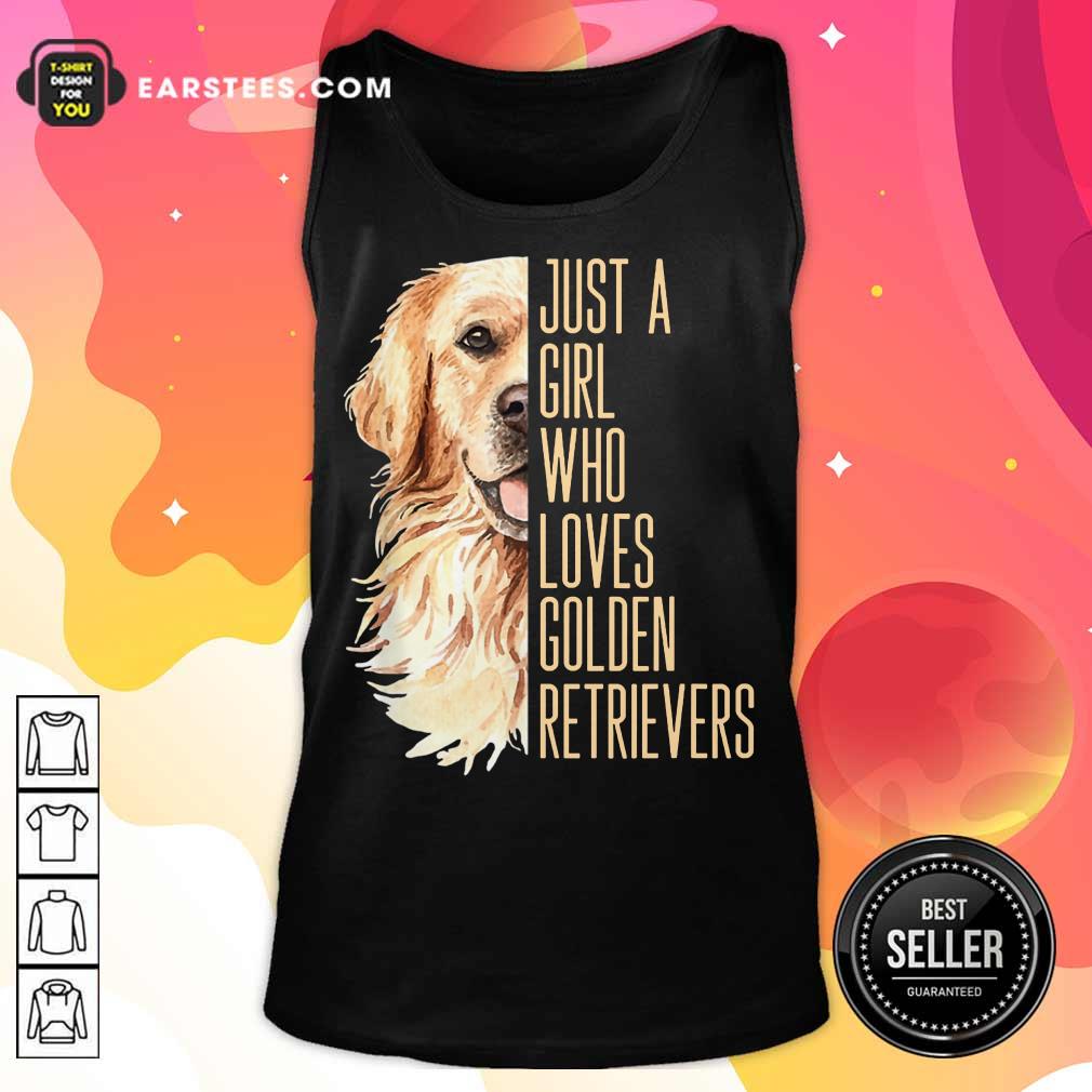 Top Just A Girl Who Loves Golden Retriever Shirt - Image 2
