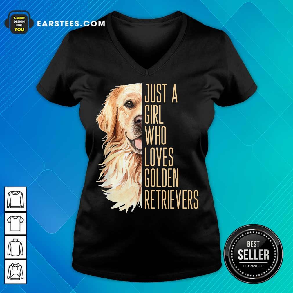 Top Just A Girl Who Loves Golden Retriever Shirt - Image 5