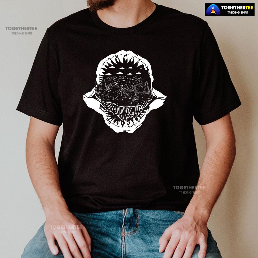 Shark Mouth Camping Lover T-Shirt - Image 2