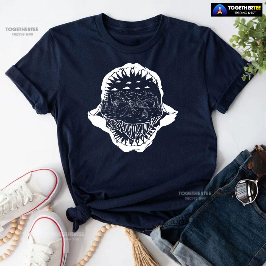 Shark Mouth Camping Lover T-Shirt - Image 5